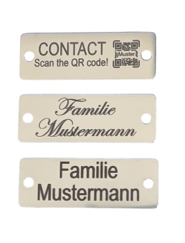 Briefkastenschild Klingelschild Türschild Namensschild mit Gravur Edelstahl