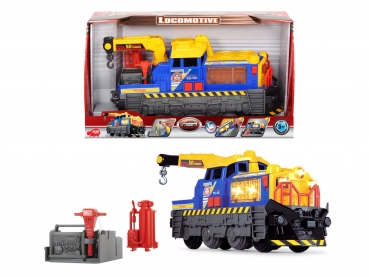 Dickie Toys Lokomotive mit Arbeitskran Rangier Zug