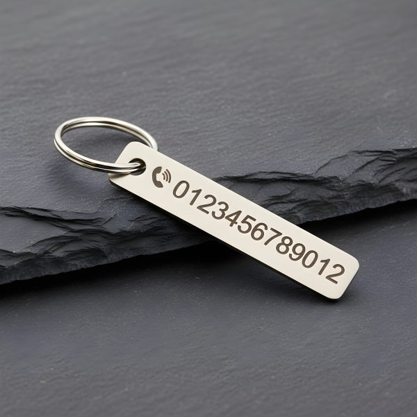 Schlüsselanhänger mit Gravur personalisiert Wunschtext bei Verlust Edelstahl Versandkostenfrei