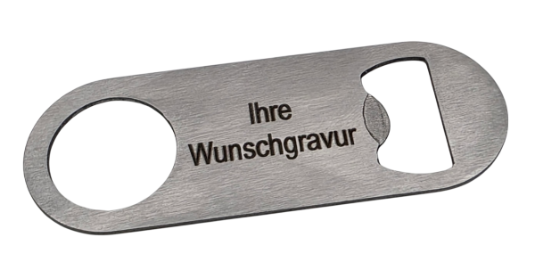 Flaschenöffner Groß Schlüsselanhänger Edelstahl mit Wunschgravur