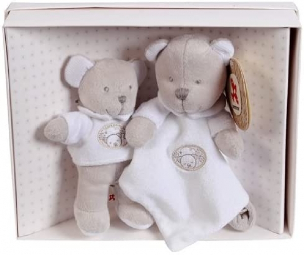 Nicotoy Baby Teddy Bär und Schmusetuch im Geschenkkarton