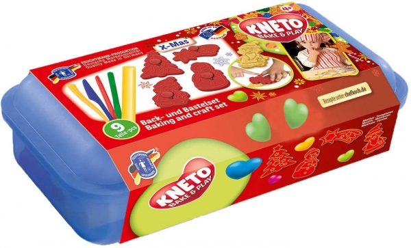 Feuchtmann 9-tlg KNETO X-Mas-Relief-Ausstecher mit Federmechanismus zum Backen